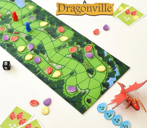Image of Dragonville Board Game - Multicolor | Quick Strategy Making Multiplayer Board Game for Kids, Adults and Families | Ages 6+ Years & for 2 to 5 Players | Birthday Gifting for Boys & Girls