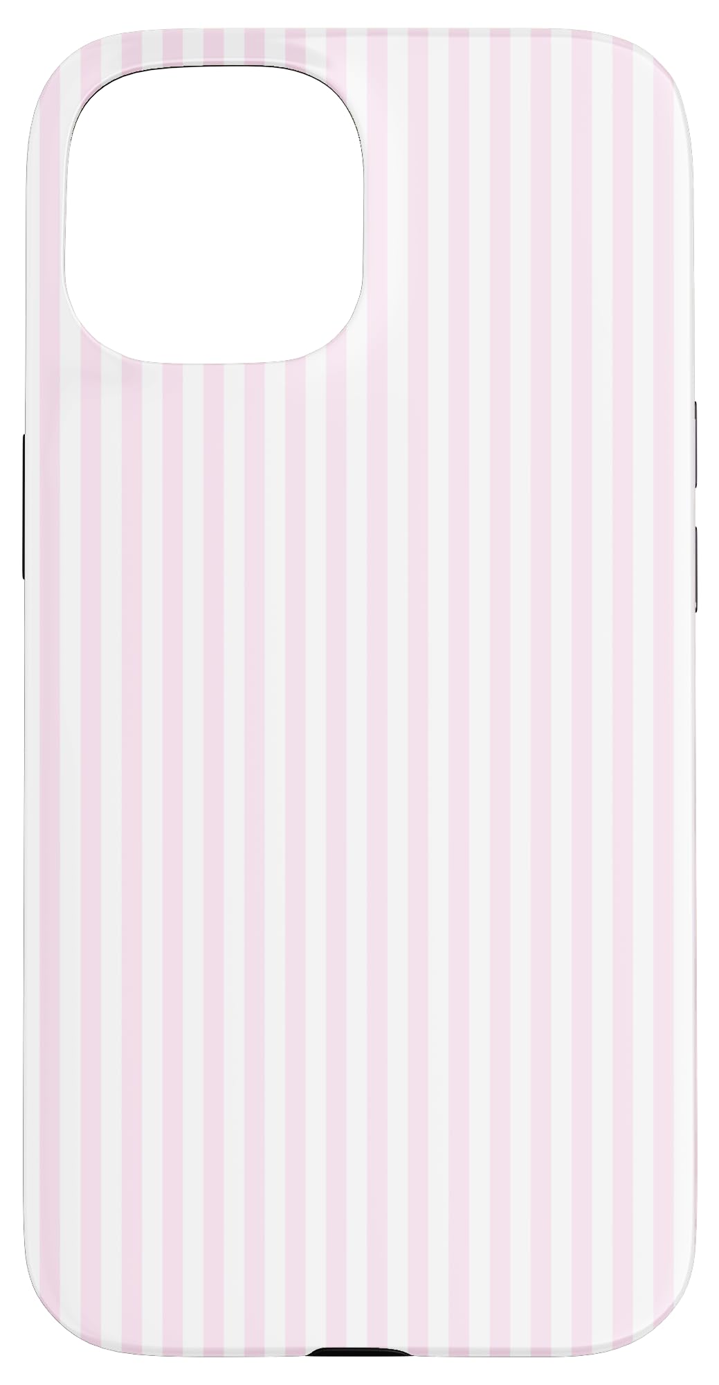 Pink Monogram Aesthetic Striped Line Summer Coastal Preppy Case for iPhone 15
