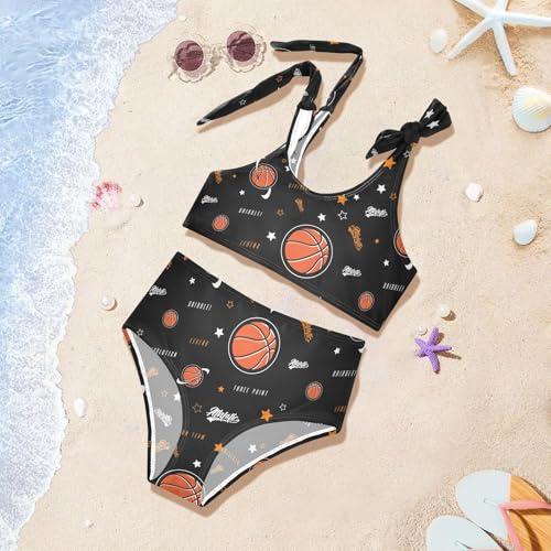 Image of CaTaKu Cute Hawaiian Girls Bathing Suit Toddler Girl Swimsuit Bikini Set for Girls Swimwear Two Piece Size 3-12T