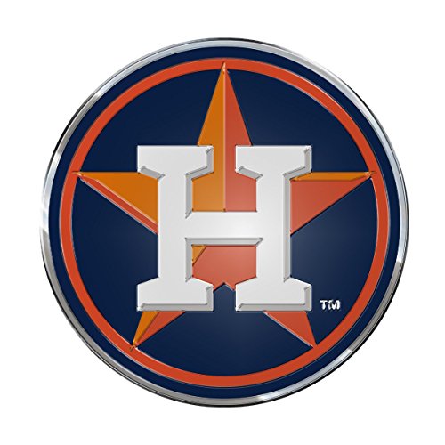 MLB Houston Astros Aluminum Color Emblem, 3.25