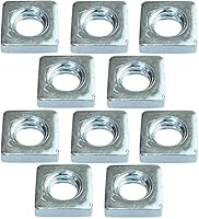 AERZETIX - C49557 - Satz von 10 Vierkantmuttern M4 flach niedrige profil 7.0x2.0mm gewinde metrisch weiblich innengewinde - aus kohlenstoffstahl