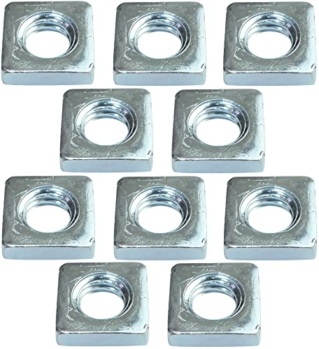 AERZETIX - C49557 - Satz von 10 Vierkantmuttern M4 flach niedrige profil 7.0x2.0mm gewinde metrisch weiblich innengewinde - aus kohlenstoffstahl