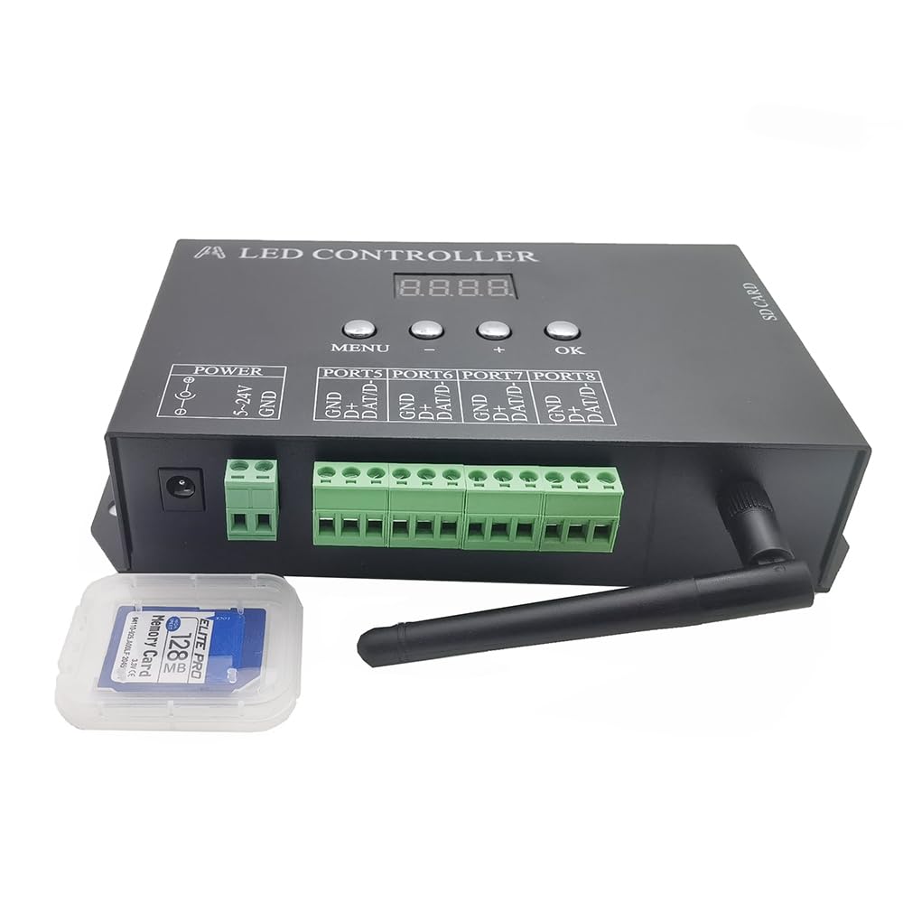 H807SA 8CH WS2811 WS2812B Art-Net DMX512 SPI LED Controller H807SB WiFi 4CH WS2812 WS2813 WS2815 APA102 Pixel Controller 5-24V (H807SB)