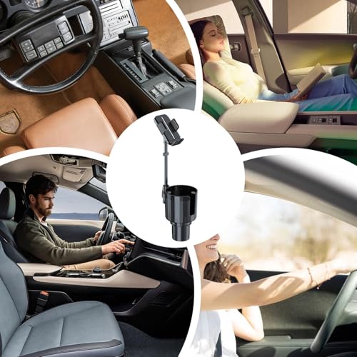 Support téléphone pour porte-gobelet auto multi-angles Teksome avec base robuste réglable - 5