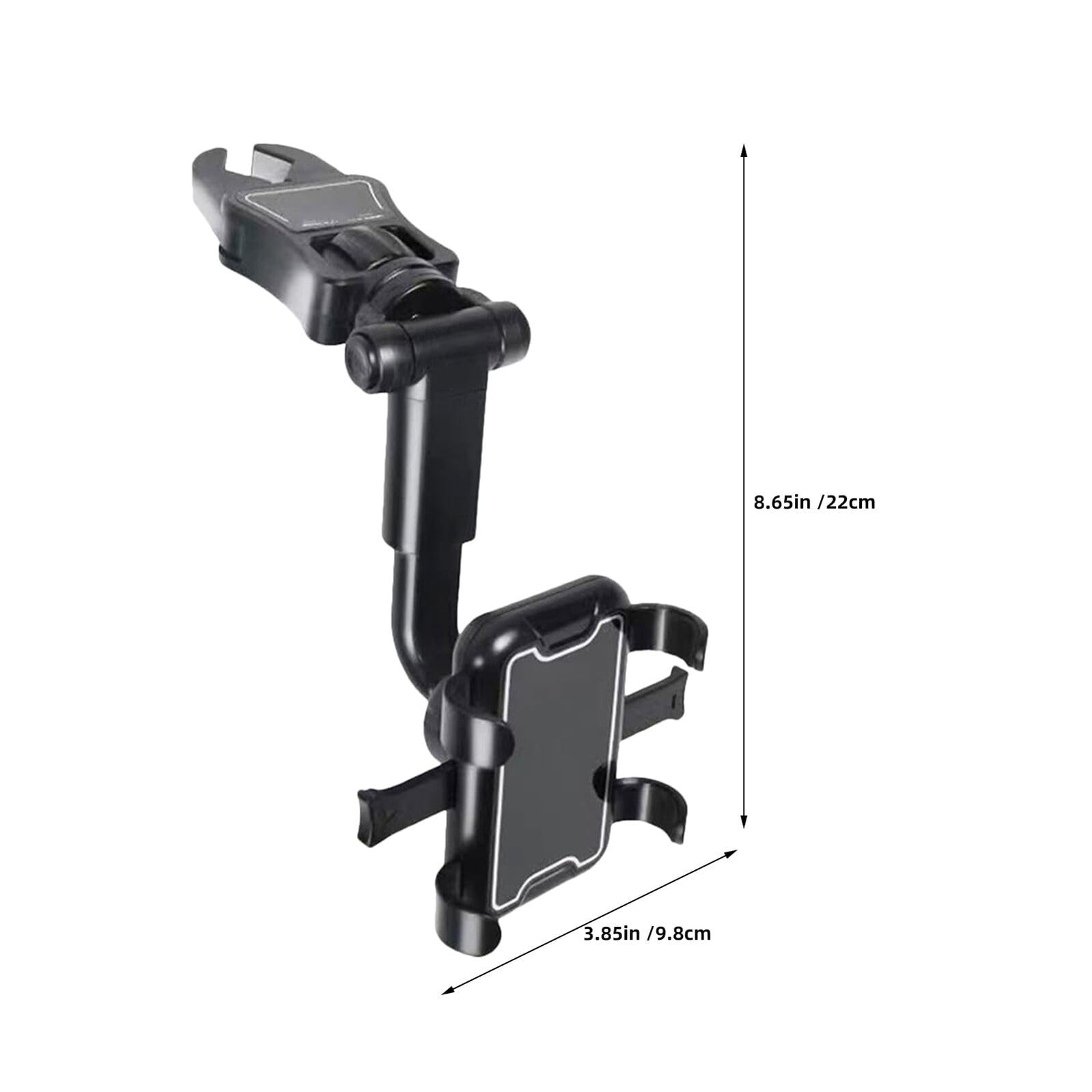 ABOOFAN Supporto per Telefono a Clip per Specchietto Retrovisore Auto 2 Pezzi Girevole a 360° Morsetto Stabile per Smartphone per Guida Sicura e Uso Multifunzione in Veicoli
