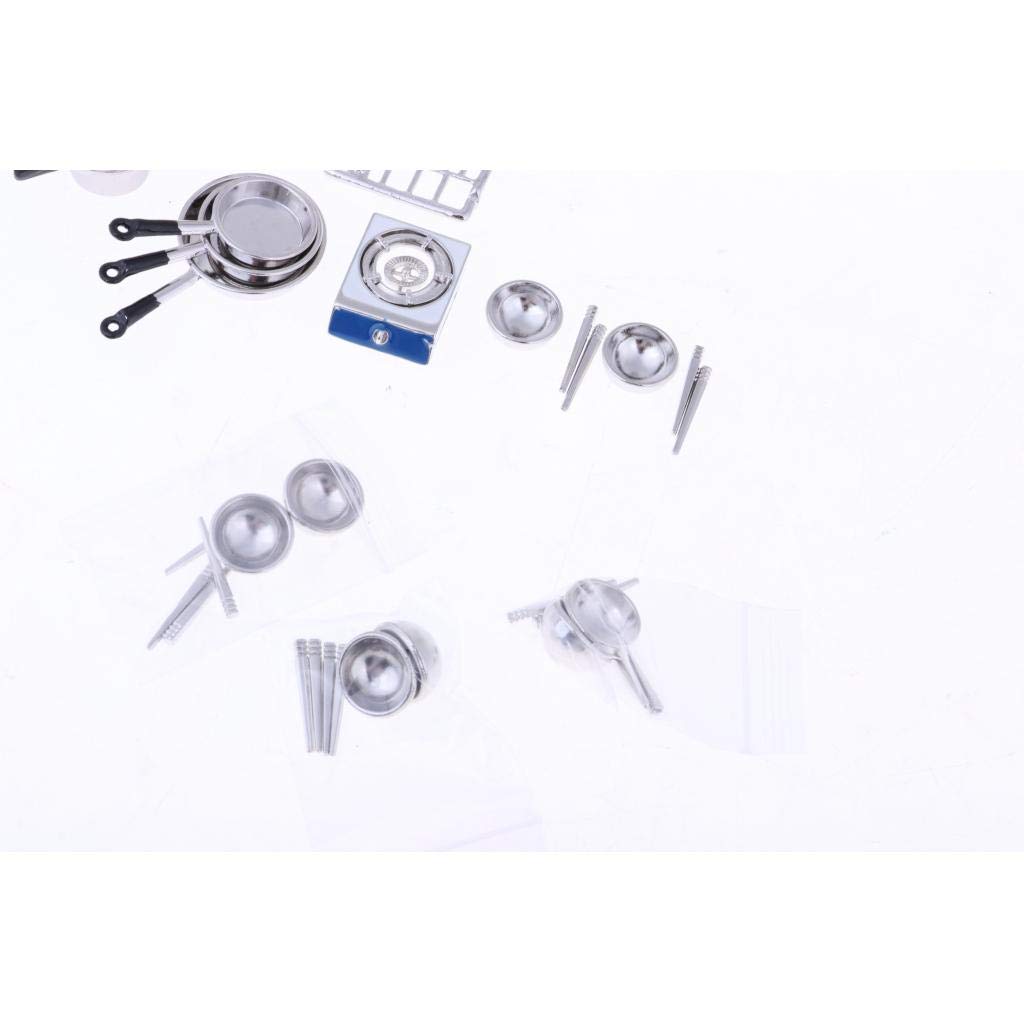 Pentole E Ciotole Per Casa Bambole 1/12 | set da cucina, stoviglie incluse, gioco di ruolo, miniatura