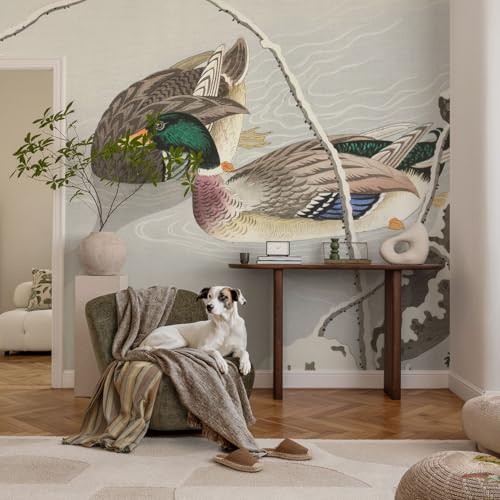 Decoración de pared de patos tranquilos 152x104 cm para tapar imperfecciones 3