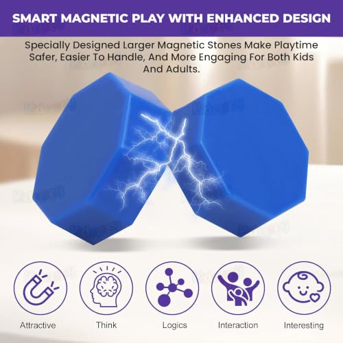 Image of Kidology Magnetic Strategy Game for Kids & Adults | Magnetic Chess Board Game with 20 Pieces & Rope Boundary | Brain Teaser Logic Puzzle | Family Tabletop Game for Focus & Critical Thinking | Gifts