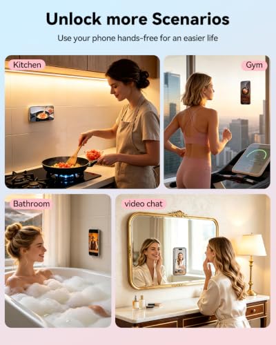 Heihioo Dual Magnetic & Suction Phone Mount for MagSafe Case,Black - image 6