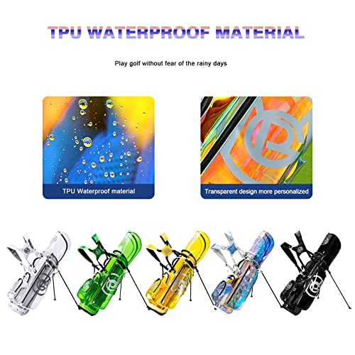 PGM Bolsa de golfe com divisor de 5 vias, bolsa de golfe leve à prova d'água para homens e mulheres