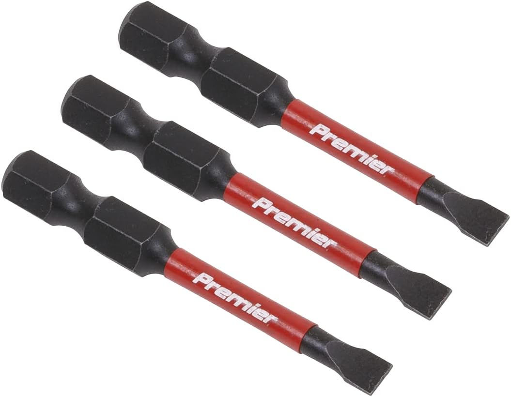 Sealey - 3pc 50mm Slotted 4.5mm Impact Power Tool Bit Set - AK8226