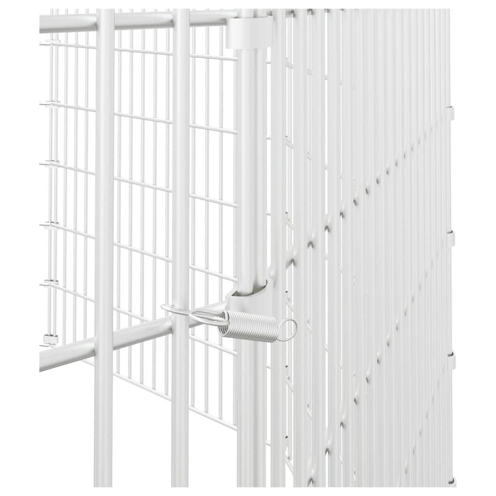 vidaXL Recinto Animales Corral 10 Paneles, Jaula para Conejos, Recinto para Animales Camperos, Corral Campero de Exterior, Hierro Galvanizado