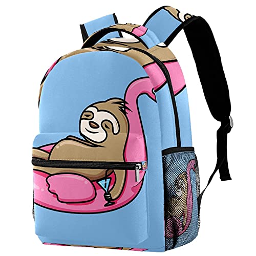 Sac à dos fille et garçon bleu avec porte-bouteille pour voyage et école