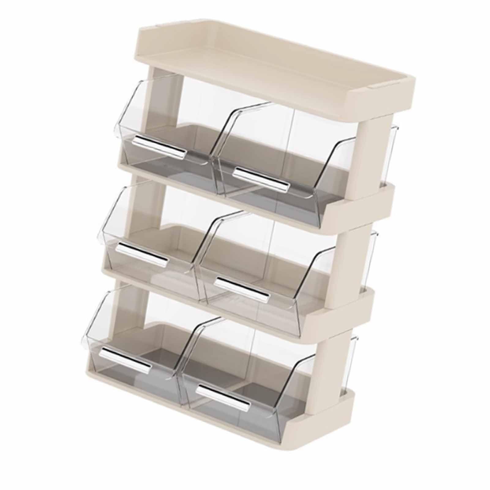 Teebeutel-Organizer, Desktop-Aufbewahrungsregal für Kaffeekapseln, mehrschichtiges Display, große Kapazität, durchsichtiges Paket, stapelbarer Trennständer für Büro, Café, Bar (4 Layer 30x17x42.5cm)