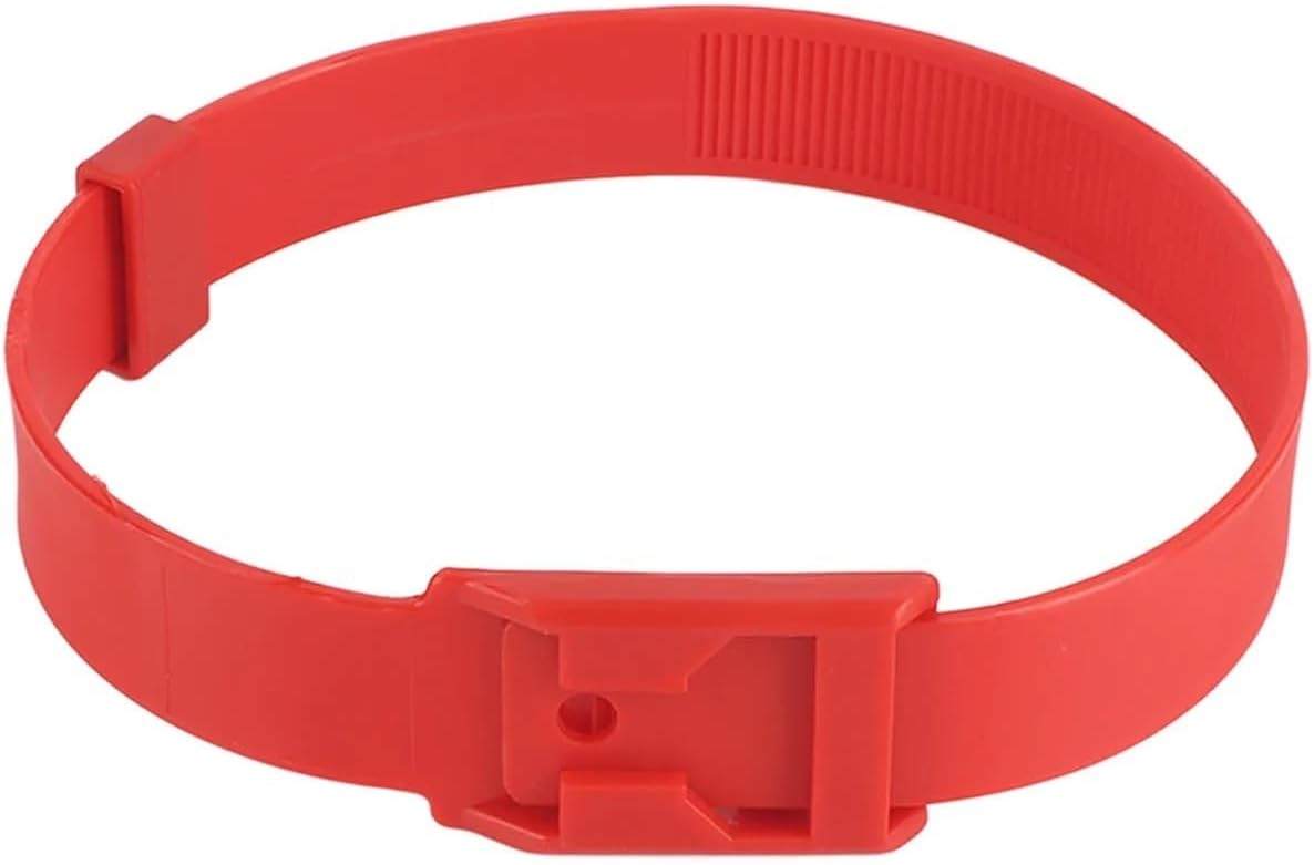 10Pcs Goat Collar PU 59cm Adjustable Livestock Collar for Farm Animal Cow Horse Sheep(Red)