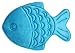 J & M Home Fashions Fish Kids Memory Foam Bath Mat, 19 by 27", Aqua