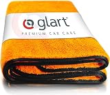 Glart 44WG Tissu en Microfibre Doux pour la Peinture Voiture, Ultra Absorbant, Chiffon de Nettoyage en Microfibre Professionnel, Orange, 60x90 cm XXL