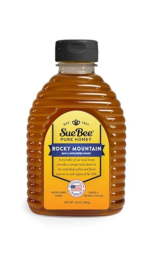 Sue Bee Miel regional Rocky Mountains USA Miel, colada, sin filtrar, propiedad de apicultores, 24 onzas