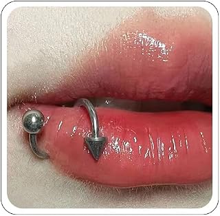3PCS Rings Spiral Lip Rings Punk Spike Lower Labret Studs Cartilage Tragus Helix Piercing Jewelry
