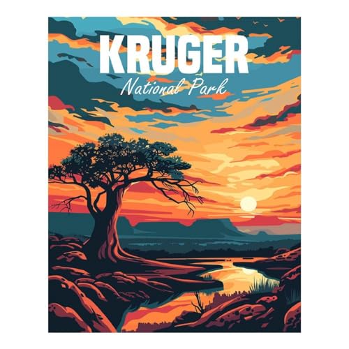 Peinture diamant Parc Kruger 40x50 cm pour adulte et loisir créatif