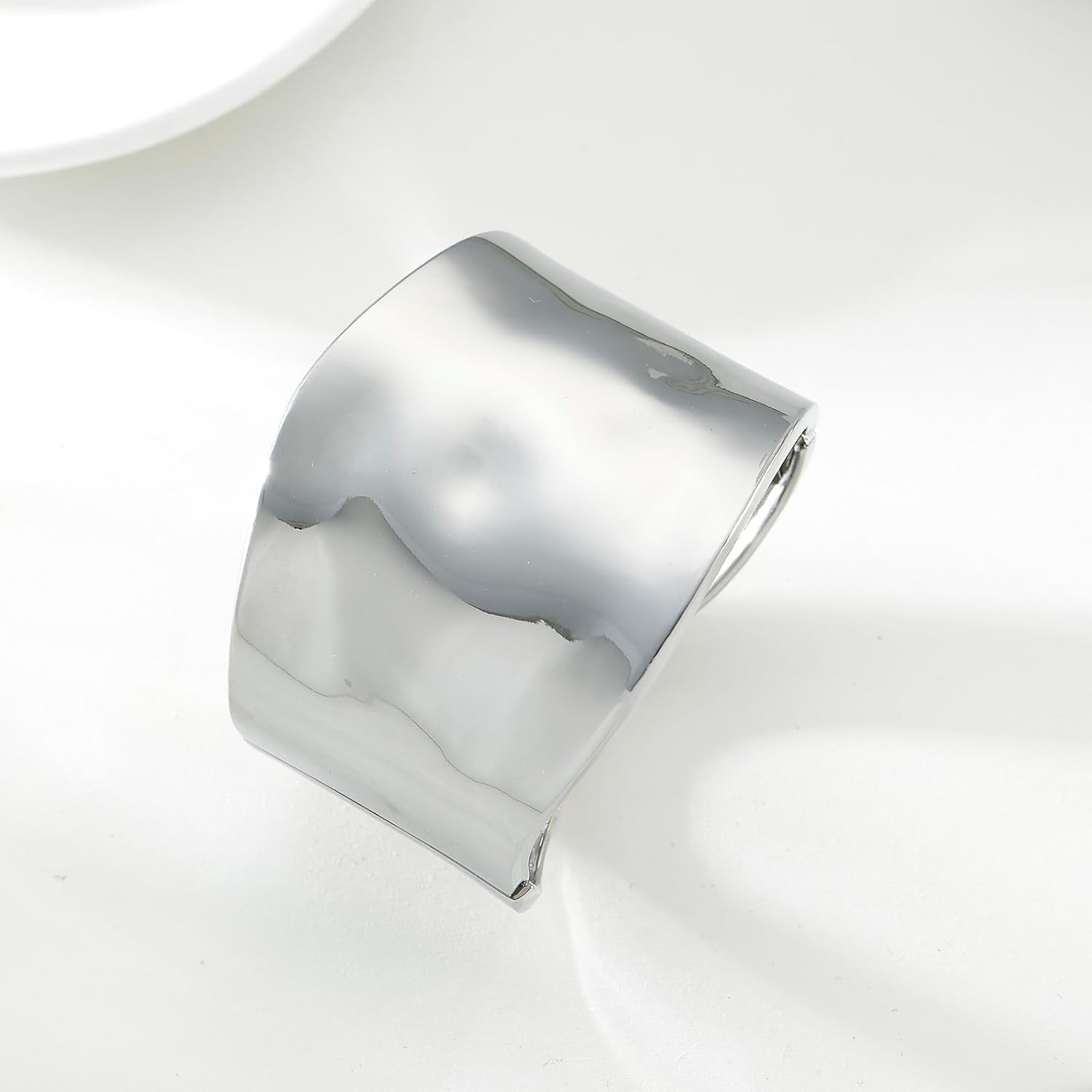 Bangle Bracelets for Women | 14K Gold Plated Trendy Wide Bracelets | Hinged Arm Cuff Bangles Chunky Bracelet for Women - Image 5