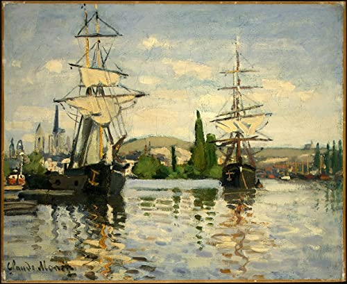Murales Barcos navegando por el Sena Monet un regalo cultural ideal 60x90cm