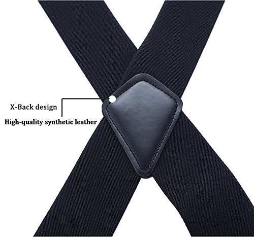 Image of AWAYTR Heavy Duty Suspenders for Men - 2 inch Wide X-Back Elastic Work Braces