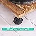 MOUTIK Plant Caddy Wooden Plant Stand 2 Pack Square Indoor Outdoor on Roller Patio/Flower Pot (11.8