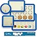 Silicone Baking Mats Set of 5-2 Half Sheets Mats + 1 Quarter Sheet Liner + 1 Round & 1 Square Cake Pan Mat - 100% Nonstick Food Safe Silicon - Reusable Oven Cooking Liners - Bake Pastry & Cookie