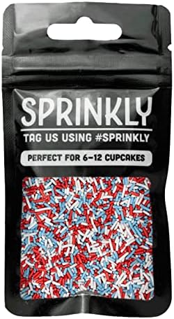 SPRINKLY - Matt Sugar Strands - Red, White & Light Green - 175ml/6oz Pot