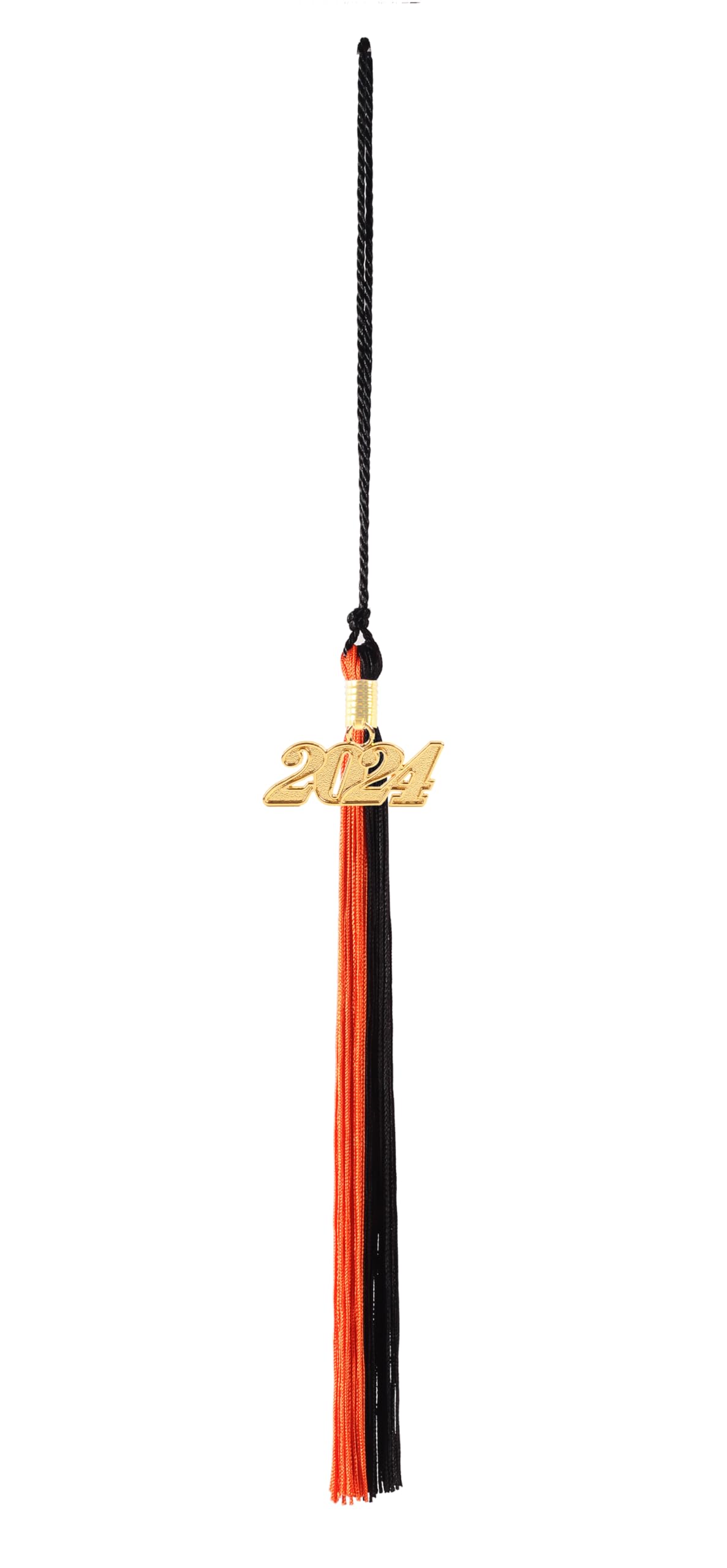 GRADFTY 10 Pack 2024 Graduation Tassels | Mixed Red & White With Gold 2024 Charm - Standard 9 Inch - View #7