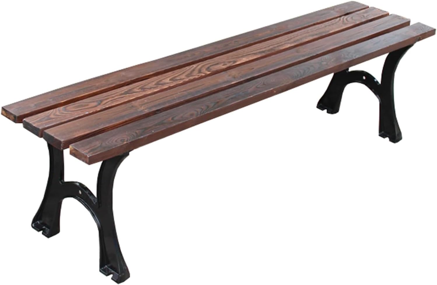 Solid Wood Outdoor Long Chair - Rainproof Sunscreen Garden Stool, Simple Park Seating, Durable Landscape Bench (47.24" x 15.75" x 14.96")