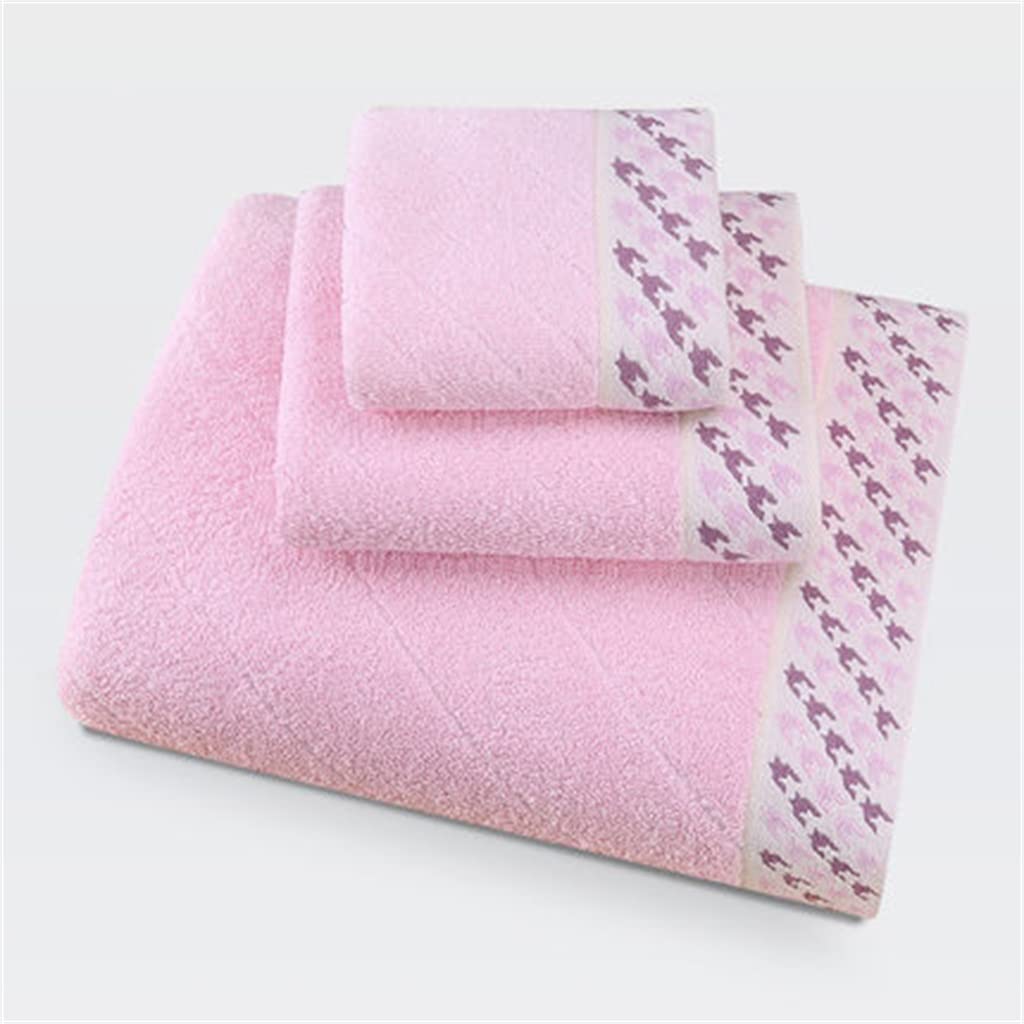 3 Piece Cotton Bath Towels Adult Face Wash Hand Towel Thick Absorbent 3 Sizes Cotton Towels Bathroom Color