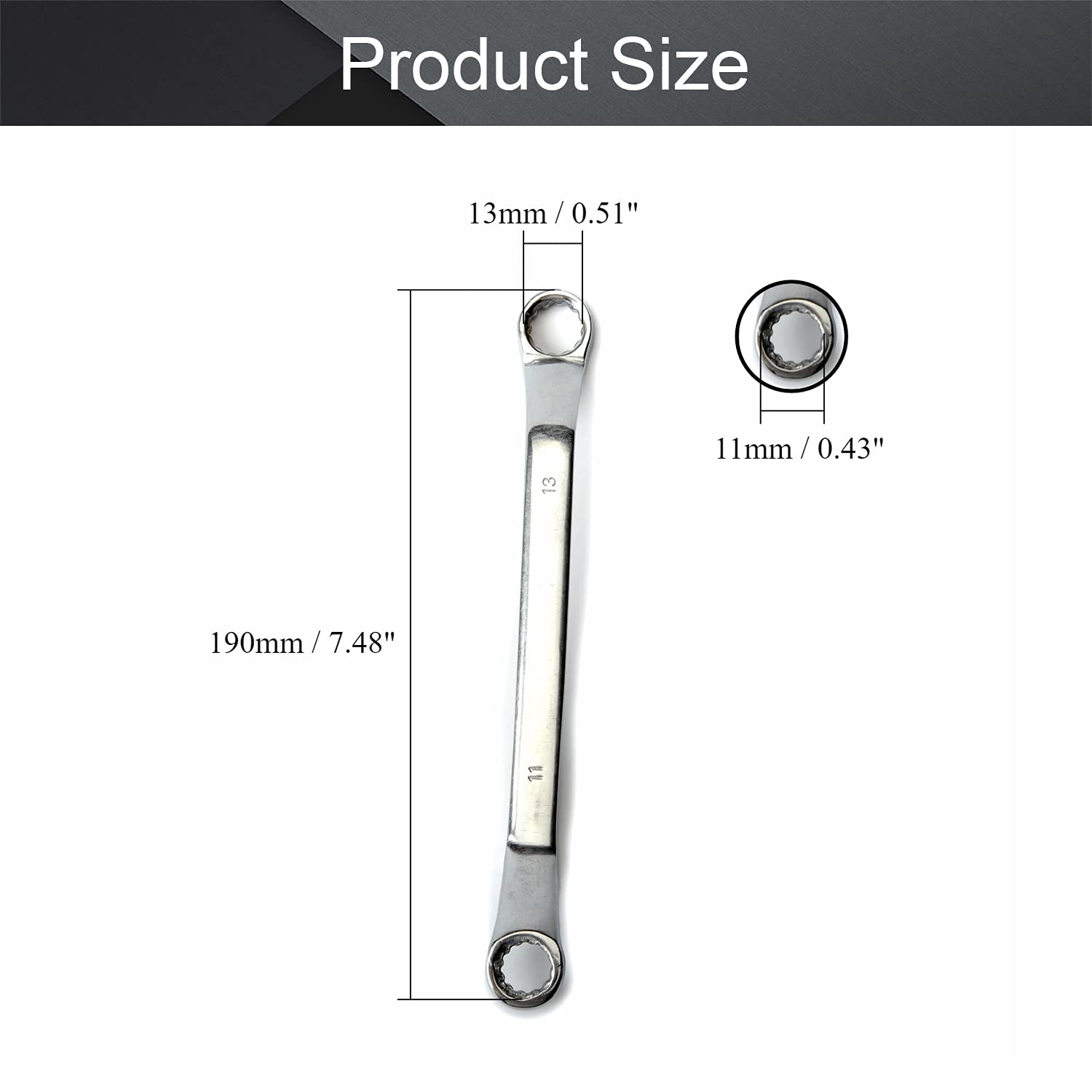 Utoolmart Torx-Schraubenschlüssel 270 Mm – Chrom-Vanadium-Stahl, Doppelkopf, Für Maschinen & DIY