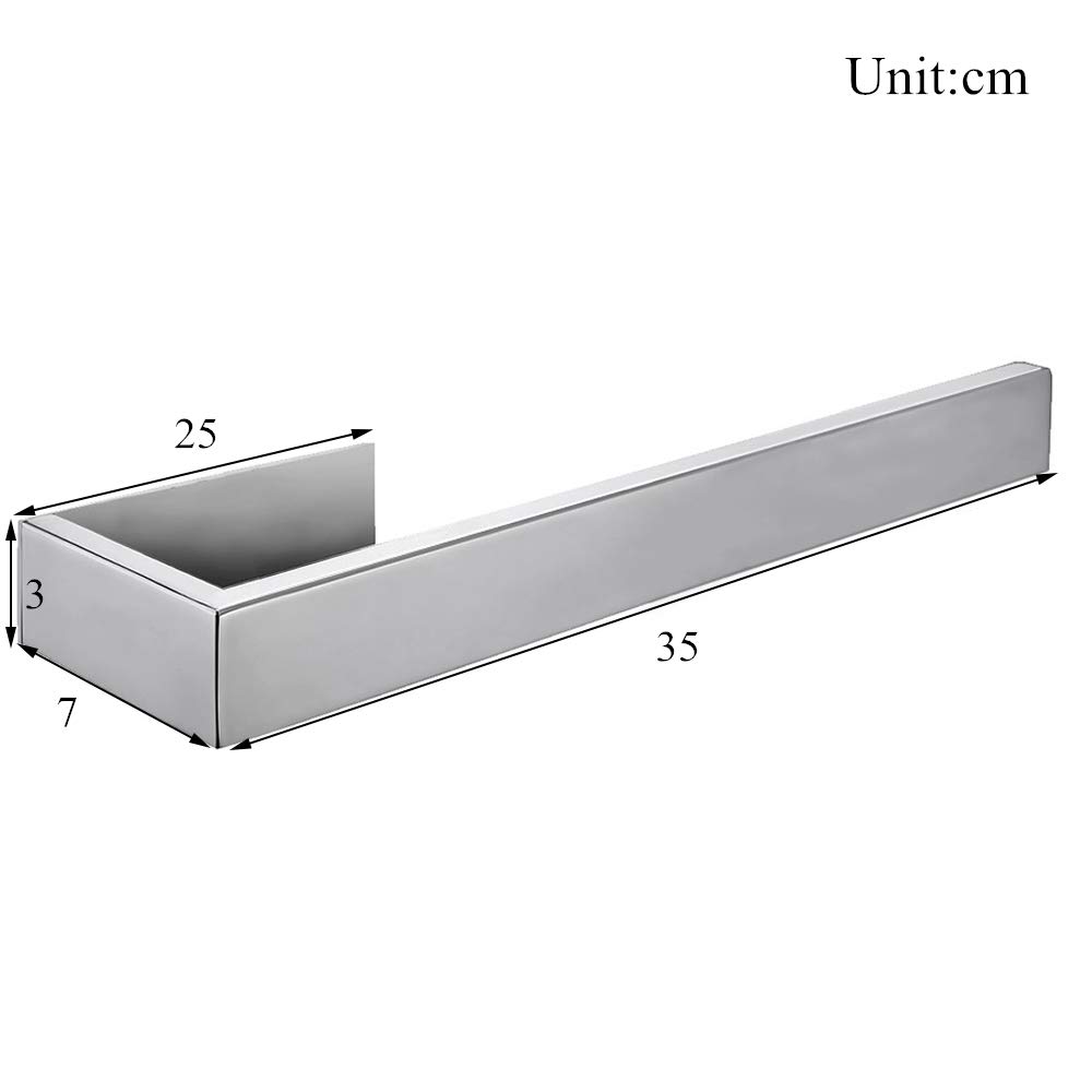 35cm Bagno in Acciaio Inox Anello Portasciugamani Autoadesivo Senza Forare Portasciugamani Bagno Cucina Design Semplice Superficie (Cromata)