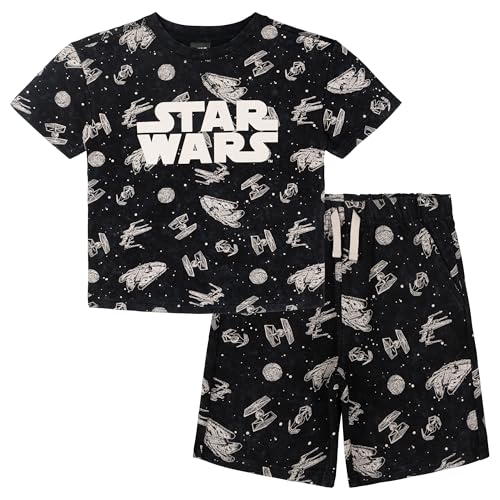 STAR WARS Little Boys French Terry T-Shirt and Shorts Outfit Set Black 6