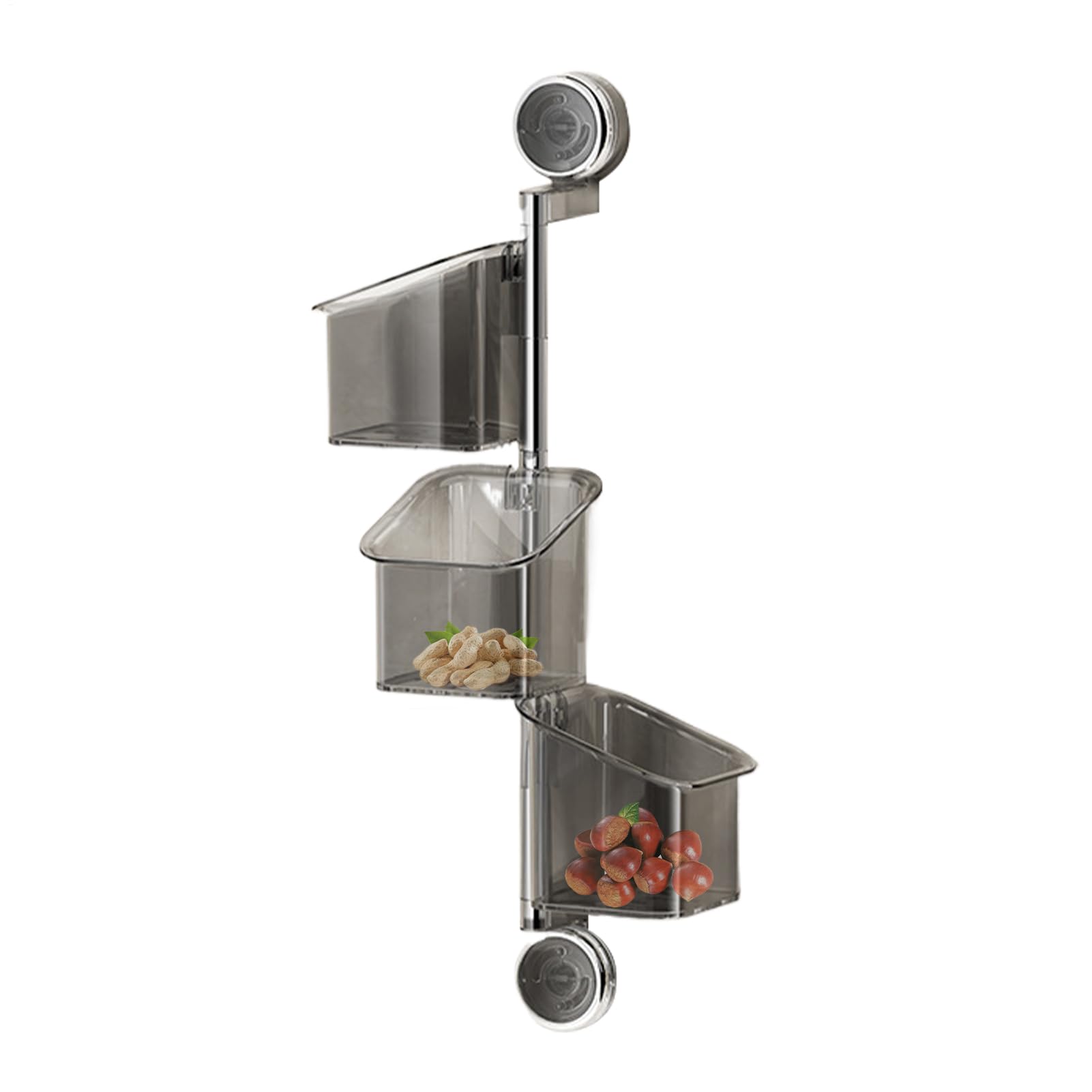 Rangement drainant avec boîtier rotatif sans perçage pour brosse et éponge