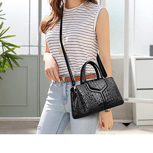 Bolso de mano para mujer ZiMing patrón cocodrilo en cuero sintético miniatura 3