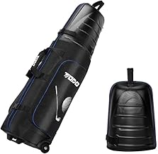 TODO Padded Golf Travel Bag with Hard Shell ABS, Heavy Oxford 1680D Waterproof and Heavy Duty, Wheels, Golf Club Protector, Portable and Easy to Carry