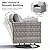 ovios 10 Pieces Patio Furniture Set, Outdoor Wicker Sectional Sofa with 42" Fire Pit Table Swivel Chairs, Modern Modular Deep Seat Rattan Couch Conversation Sets, Dark Grey