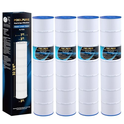 Image of POOLPURE C5030 Pool Filters Compatible with Hayward CX1280XRE, SwimClear C5025, C5030, C5020, Pleatco PA131-PAK4, Ultral-A2, Unicel C-7494, Filbur FC-1227, FC-6435, 4 X 131 sq. ft.