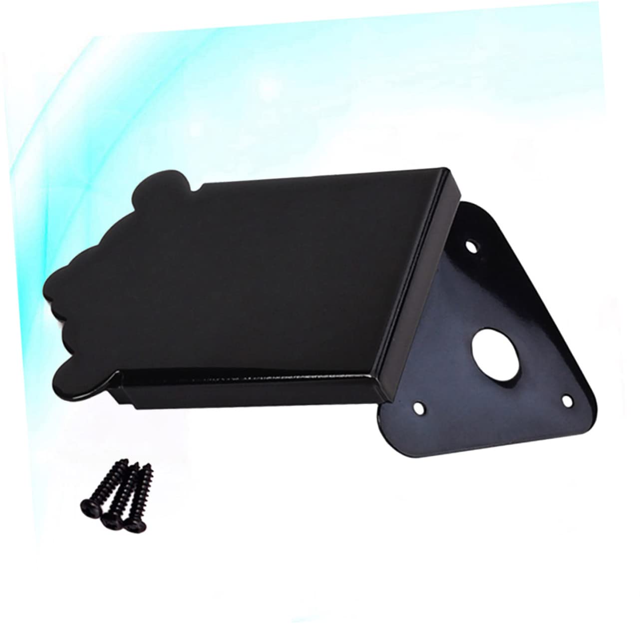 3stücke Metalliche Mandoline Tailpiece Mit Schrauben Hochwertige Teile Für Gitarre Und Mandoline Schwarz Langlebig Installieren Perfektes Upgrade Für Ihr Instrument