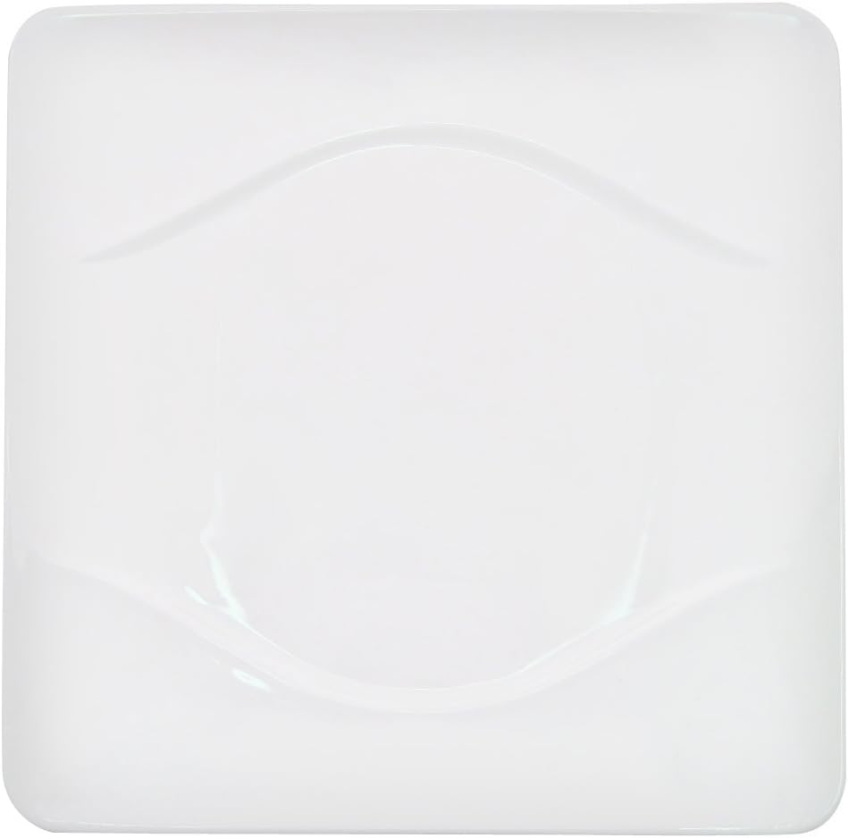 CAC China MDN-6 6 1/4-Inch Modern New Bone White Porcelain Square Plate, Box of 36
