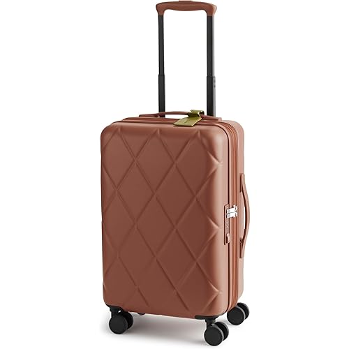 Vera Bradley Hardside Luggage 22 Inch Adair Spinner Suitcase, Cinnamon