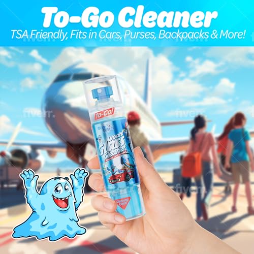 Gunk Getter - Travel Spray Bottle With Microfiber Cap - Glass Cleaner (2 Pack)