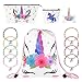 Produktbild Fenical Einhorn Kordelzug Kosmetiktasche Geldbörse Haarspange und 8 STÜCKE Armbänder Einhorn Set für Kinder Party