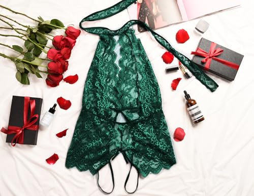 Image of Ababoon Women One Piece Lingerie Lace Sexy Baby Dolls Teddy Sleepwear