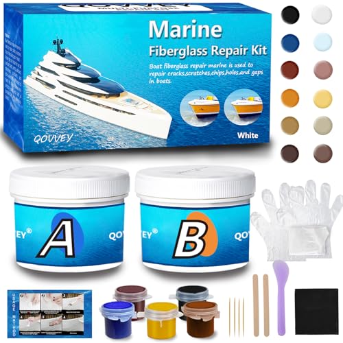 QOVVEY Marine Fiberglass Repair Kit for Boats...