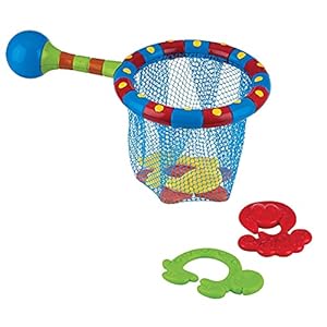 Nuby Splash N’ Catch Fishing Set Bath Toy, Multi, 5 Count