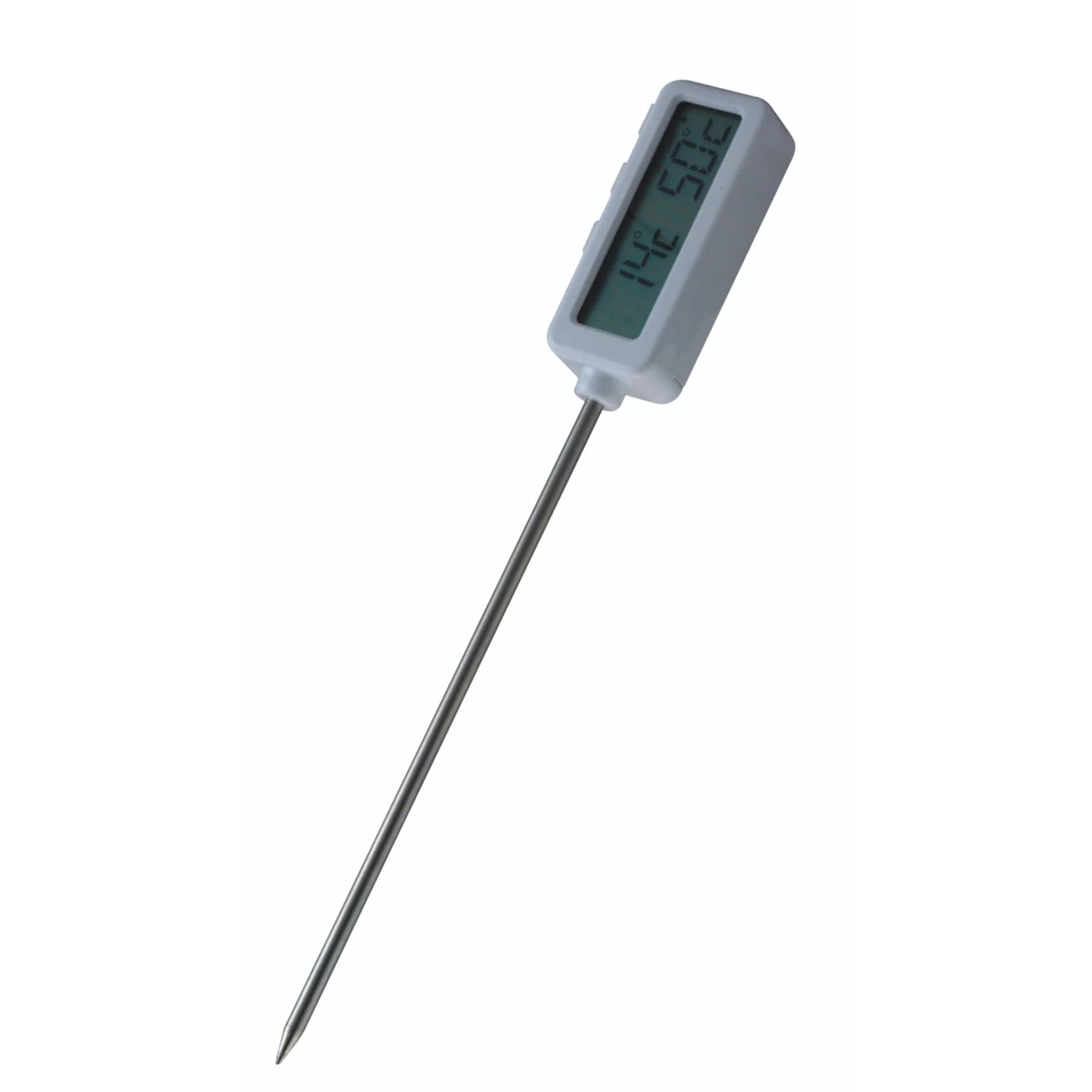 KitchenCraft Digital Cooking Thermometer Probe and Kitchen Timer, 22cm, White